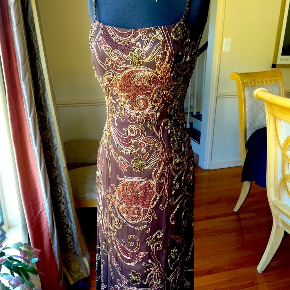 Beaded evening gown